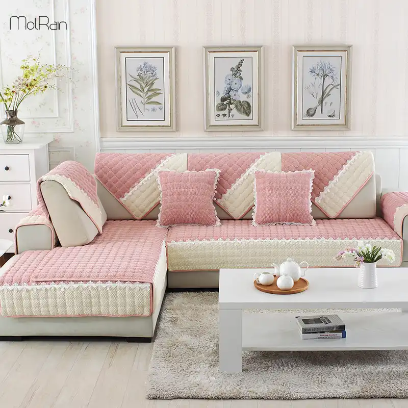 Plaid Sofa Slipcovers For Couch Velvet Furniture Covers Sectional Slip Resistant Thick Cover Towel Living Room
