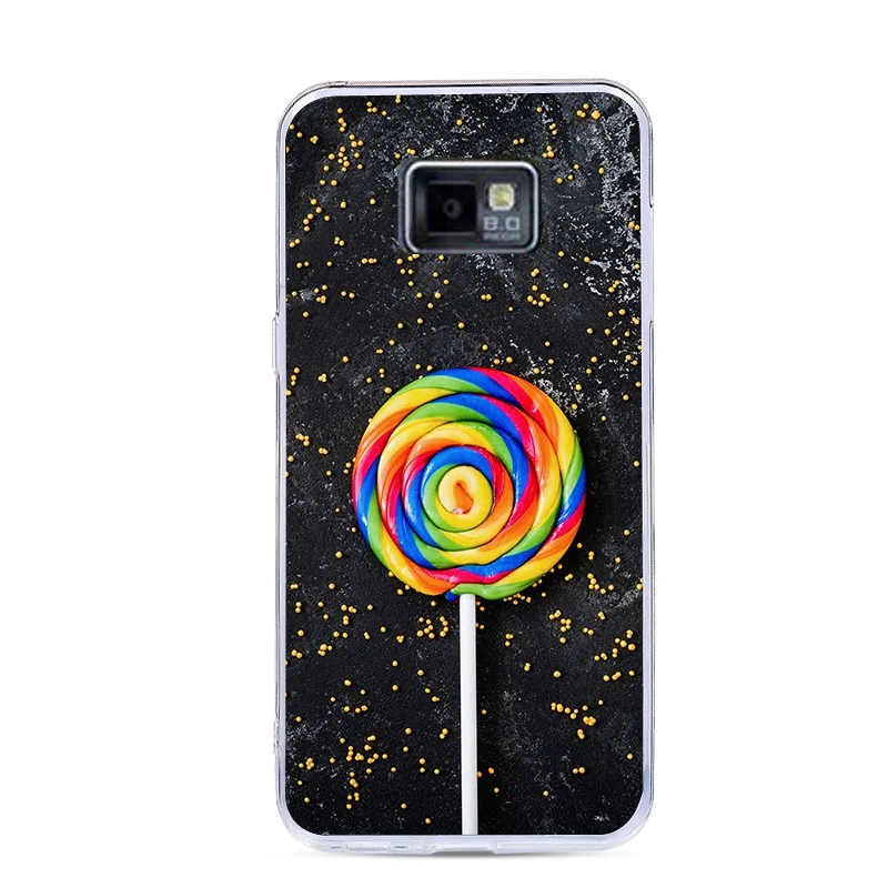 Прозрачный силиконовый чехол с красочным принтом для Samsung Galaxy S2 i9100 задняя крышка