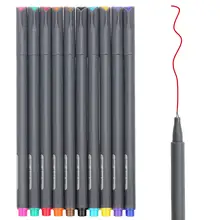 Fineliner Цвет Pen Set, 0,38 мм Fine Line Рисунок пером, пористой тонкой маркеры точек идеально