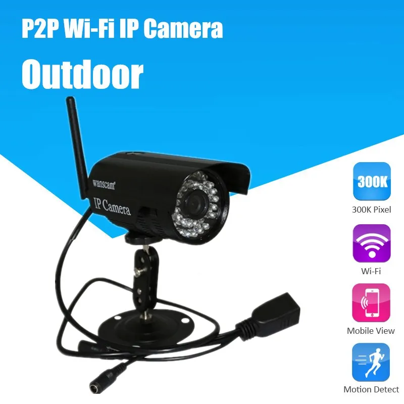 New Plug&ampPlay WiFi Outdoor Waterproof Wireless/Wired Network IP Internet Camera CCTV Security Surveillance Night Vision Wanscam |