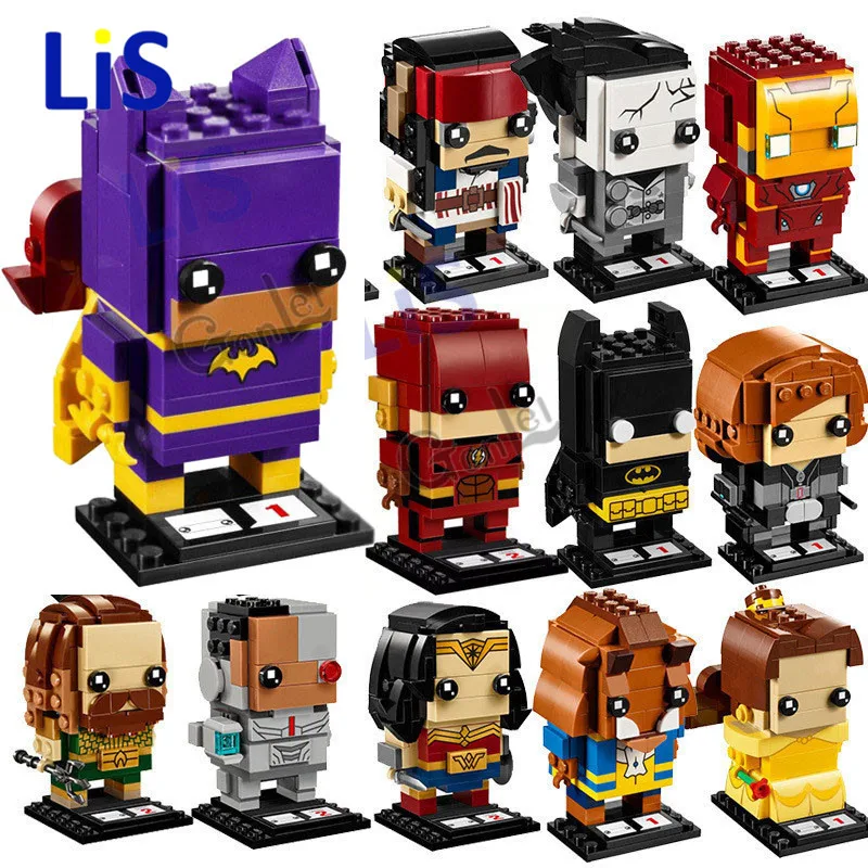 

Mini Super Hero Blocks Batman Captain America Thor Iron Brick Heads Action Figure Assemblage Blocks Toys Super Funny Blocks Toy