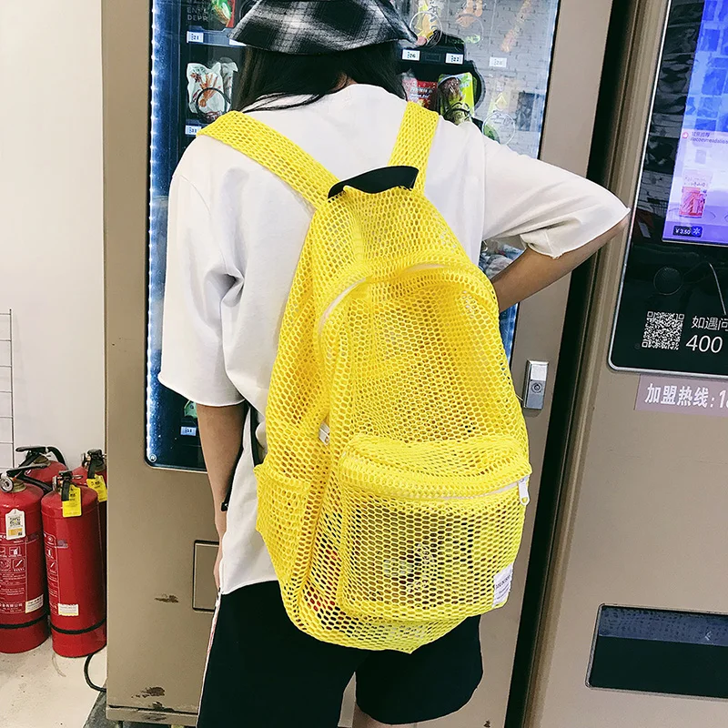 Harajuku сетчатый карамельный Рюкзак Kawaii школьные сумки для девочек подростков