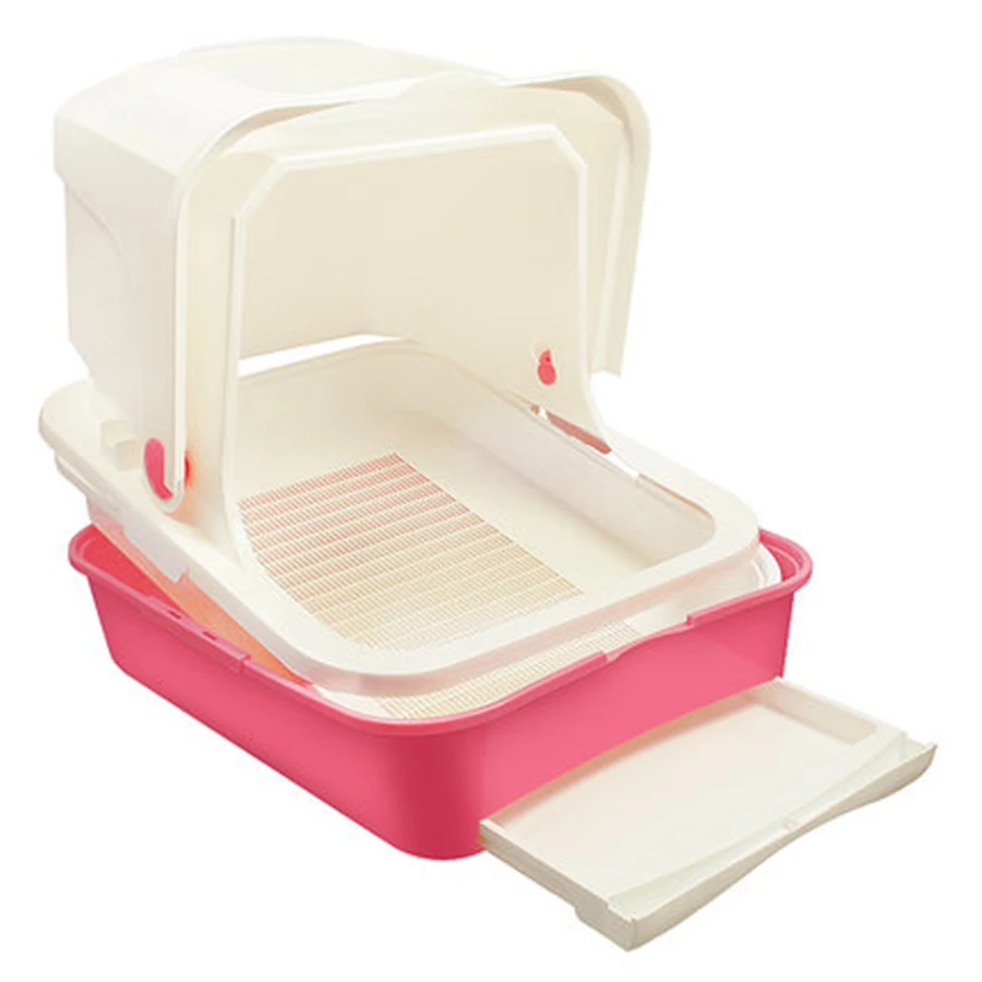 Toilet Closed Box Shovel Cat Potty Training Litter Tray Cat Nip Toilet