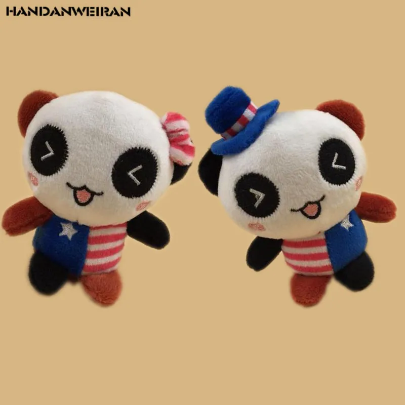 

1PCS Panda Plush Toys Pendant Mini Pandas Stuffed Animals Toy Keychain For Children Party Event Activity Gift 11CM HANDANWEIRAN