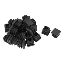 24 штуки 16*16 мм Пластиковые полосатые заглушки для труб вставки черный