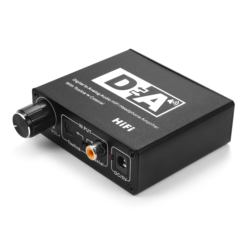 3.5mm Digital Toslink Coaxial to Analog Audio Amplifier Converter
