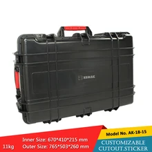 Водонепроницаемый пластиковый жесткий чехол для переноски инструментов pp и abs всепогодный чехол для оборудования с губкой внутри 705x503x260 мм szomk