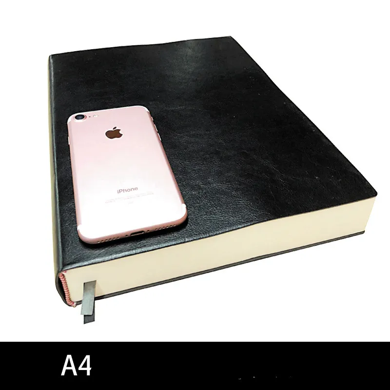 А4 А5, плотная книга-дневник, мягкая обложка из искусственной кожи, бумажный блокнот, 512 P, школьные, офисные, учебные принадлежности - Цвет: A4