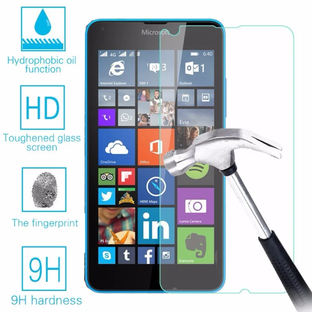 Закаленное Стекло Плёнки для Nokia Lumia 640 950 950XL 535 550 540 630 635 650 640XL Экран протектор