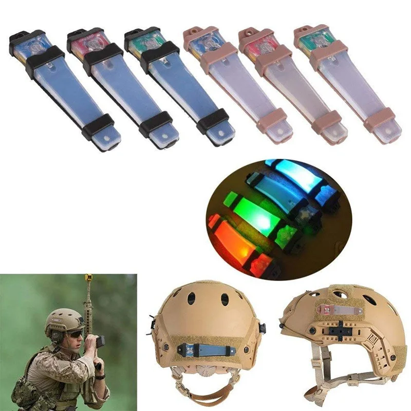 

Airsoft Distress Marker Signal Strobe For FAST Base Jump Tactical Helmet Velcro Safty Light