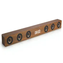 Саундбар домашний кинотеатр аудиосистема музыкальные центры кинотеатр 30 Вт ТВ Колонка настенные; деревянные колонки Bluetooth для ТВ часы дисплей