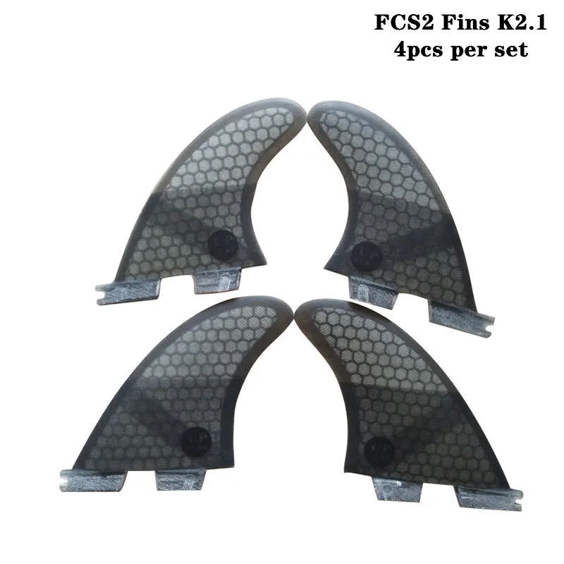 Surf FCS2 Fin K2.1 Black/Blue/Red/Green Fibreglass Honeycomb Surf Fins SUP Board Fin Quad fin set