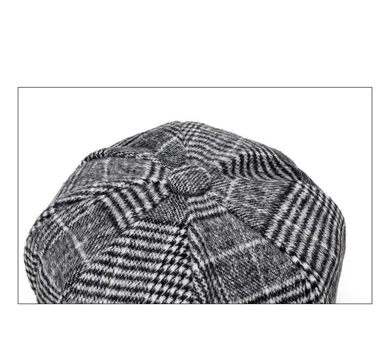 SUOGRY Англия Стиль Классический береты шерстяные шляпы для женщин мужчин берет восьмиугольная шляпа модные шапки