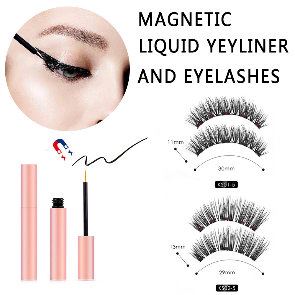 

2019 New Hot Magnetic Liquid Eyeliner & Magnetic False Eyelashes & Tweezer Set Waterproof Long Lasting Eyeliner False Eyelashes