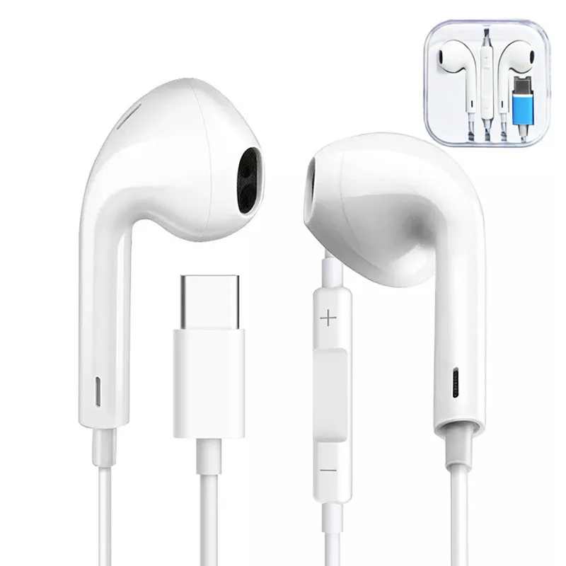 

New Type C Earphones Headset Mic Volume USB C Phone Microphone Wired Control In Ear Hearphone Type-C For Huawei For Xiaomi Music