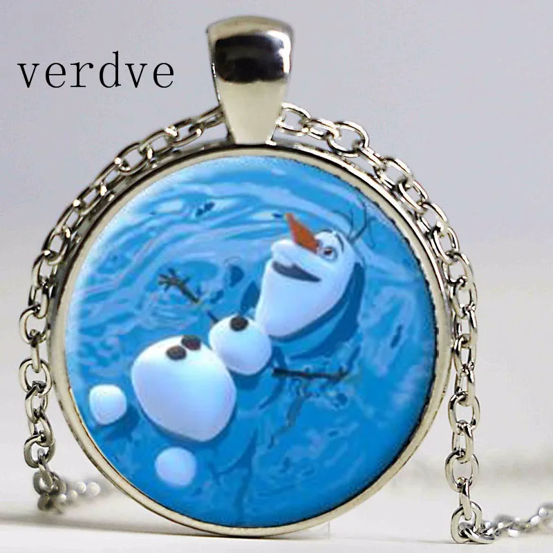 

VERDVE New Snowflake Necklace Christmas ornaments Anna Elsa new pendant necklace princess jewelry as Christmas gift