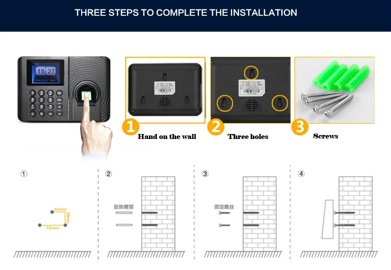 best smart locks for home A10 Biometric Fingerprint Time Attendance System Clock Recorder Employee Recognition Recording Device Electronic Machine badge reader