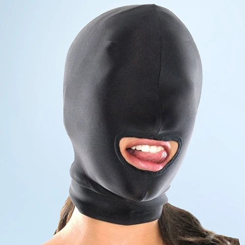 Sex Toys Sexy Toys Fetish Open Mouth Hood Mask Head Black Adult Games Erotic Mask Hood Sexy Eye BDSM Headgear Slave Bondage