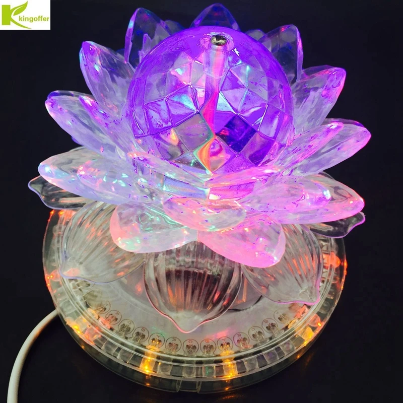 

Kingoffer Lotus UFO Led Stage Light Sound Active Auto RGB Stage Light For KTV Party Wedding DJ Lighting Decoration EU US Plug