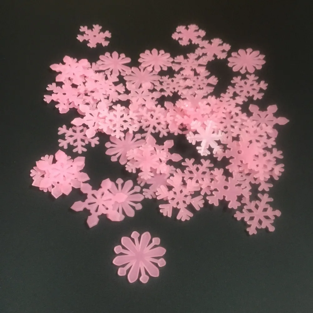 Decorative luminous stereo wall stickers snowflake luminous patch DIY fluorescent wall stickers set