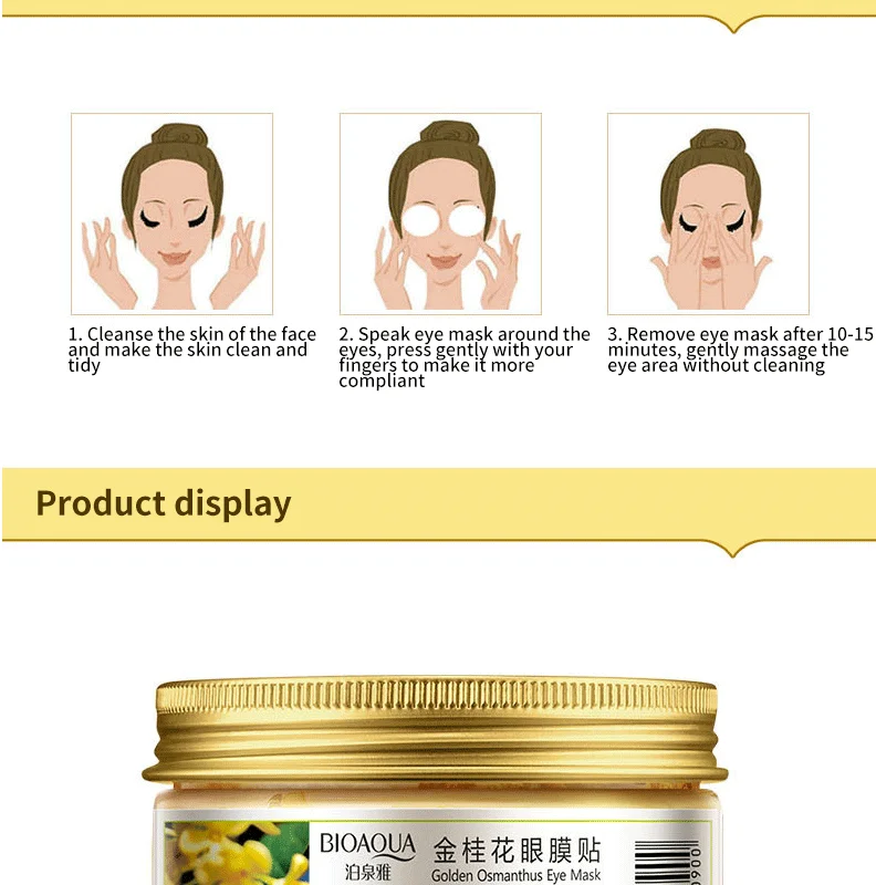 Bioaqua ouro osmanthus máscara de olho 80