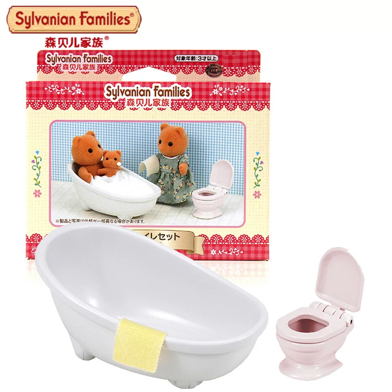Sylvanian الأسرة من البسيطة طقم مرحاض حوض مصغرة الأثاث نتظاهر لعب الطفل هدية Sylvanian الأسرة من البسيطة طقم مرحاض حوض مصغرة الأثاث نتظاهر لعب الطفل هدية