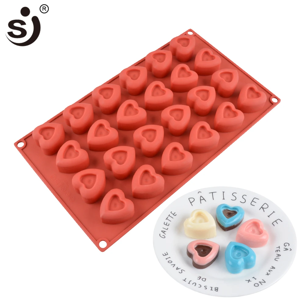 

SJ Wedding Forms Silicone Chocolate Molds Heart Shape Bakeware Cake Molds 3d Cake Decorating Tools Baking Tools