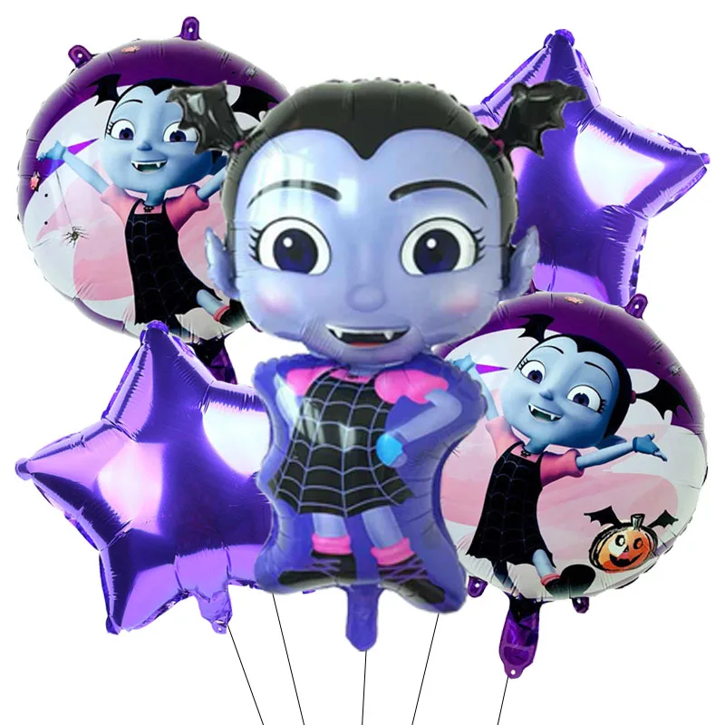 

5pcs/lot Vampire Foil Balloons Halloween Decorations Globos Inflatable Classic Toys Round Bat Halloween Baloon Party Supplies