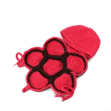 2016 New Arrival Tortoise Baby Photography Props Crochet Cotton Knit Hat Suits Infant Costume Newborn Handwork Knit Clothing