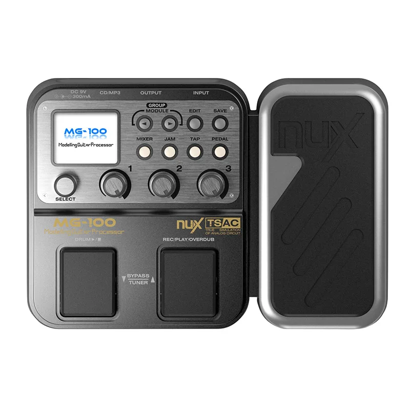 

NUX MG-100 Guitar Pedal Multi effects Pedal 58 Effect Models 20 seconds loop drum machine 8 Effects played simultaneously (EU