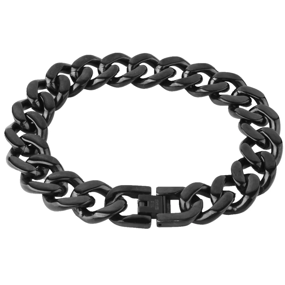 7 11 Inches Custom Size Stainless Steel Cuban Link Chain Bracelet For