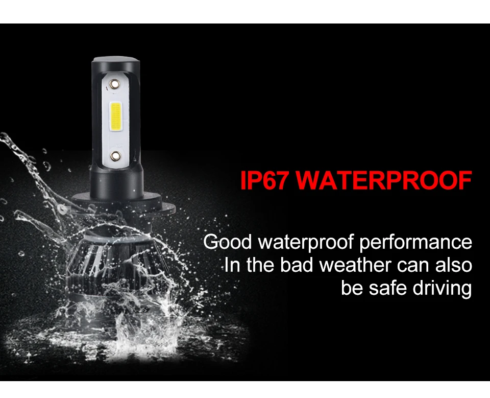 Mini H7 H4 LED Car Headlight Bulbs 72W HiLo beam H1 H11 H8 H9 Luces Led Para Auto HB3 HB4 12000LM Car Lamp Fog Light 12V 6500K (12)