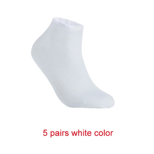 5pairs white 5 пар, xiaomi 365, весенние и летние дышащие антибактериальные мужские носки, мягкие удобные Серебристые ионные антибактериальные носки, Новинка - Цвет: 5pairs white
