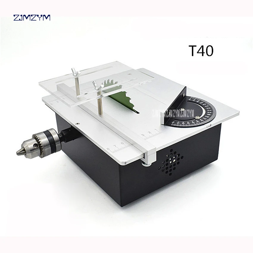 T40 Mini table saw multi-function woodworking saws DIY table cutting mini-milling polishing table saws DC12-24V 27mm Cutting T40 Mini table saw multi-function woodworking saws DIY table cutting mini-milling polishing table saws DC12-24V 27mm Cutting