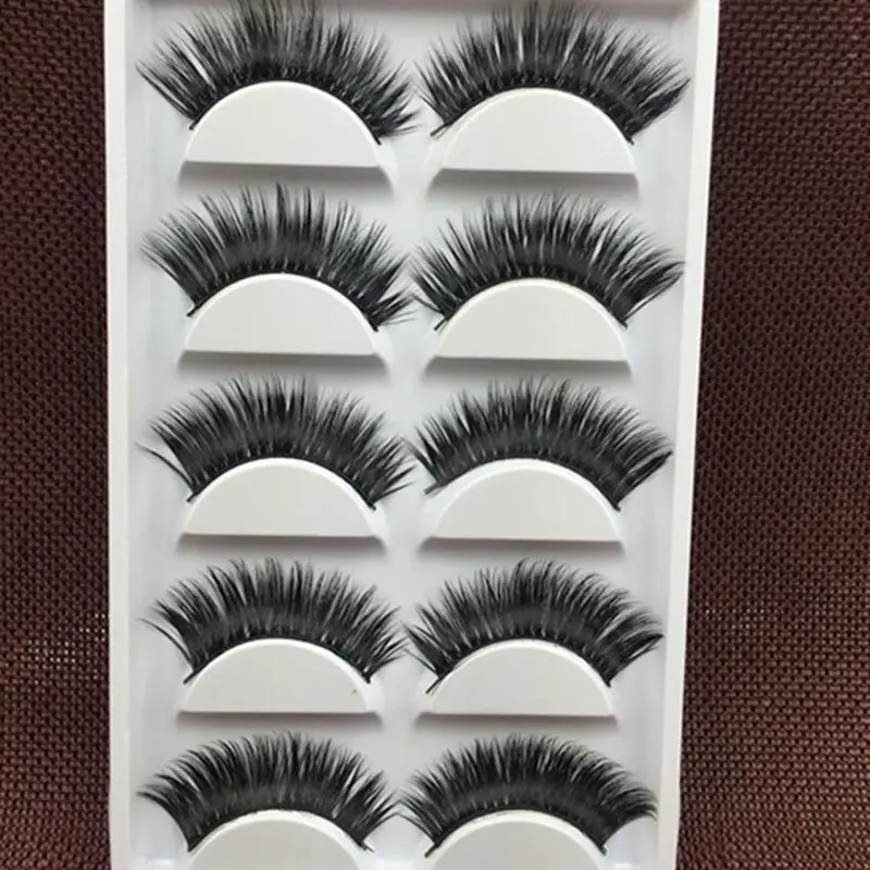 Ultra-thick Crisscross Messy False Eyelashes Handmade Cotton Stems Fake Stage Smoked Makeup Lashes Tool | Красота и здоровье