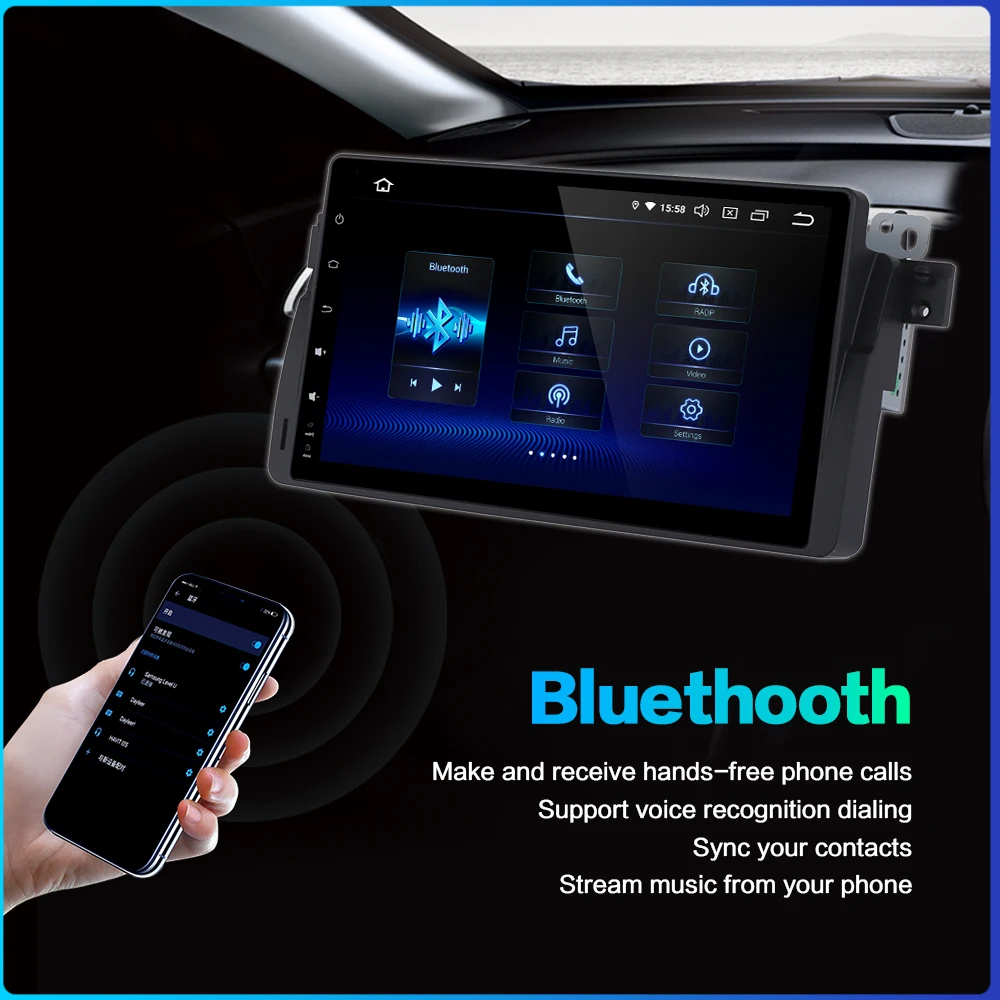Flash Deal Dasaita Android 9.0 Car Radio for BMW E46 M3 318i 320i 325i 2001 2002 2003 GPS Navi 9" IPS 64GB ROM Bluetooth DSP 3