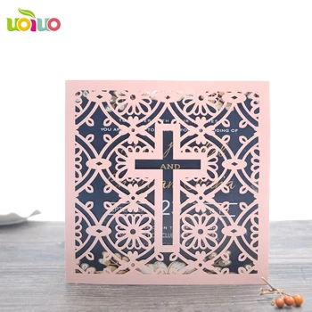 

20pc 2017 supply wedding items personalized unique white laser cut wedding invitations in artificial crafts