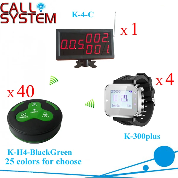 Waiter Paging System for bar/pub/restaurant service calling equipment 1 display 4 watches 40 buttons (callbilldrinkcancel) | Компьютеры и