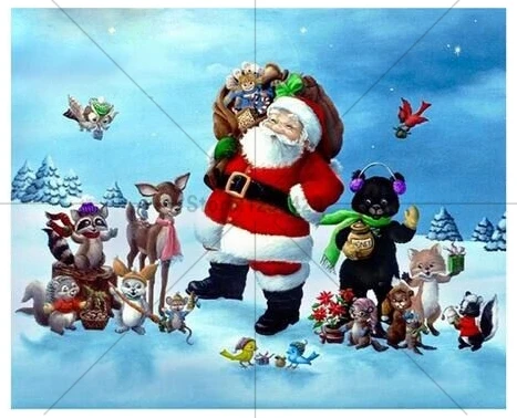 

Diamond mosaic embroidery Santa Claus gift 5d diy diamond painting cartoon full drill resin rhinestones cross stitch needlework