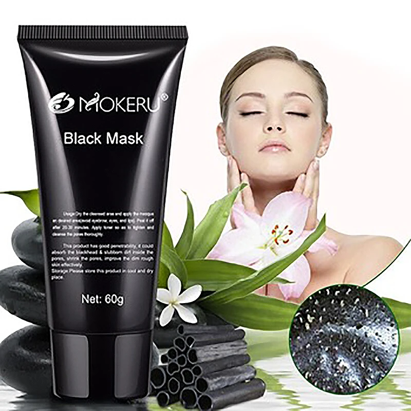 

Mokeru 1pc 60g Natural Whitening Deep Cleansing Face Masks Blackhead Charcoal Mask For Skin Care Treatment Blackhead Remove