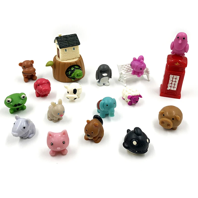 

Hot 2Pcs/lot Mini Monster Sucker Capsule Model Little Cartoon Anime Animal Action Figures Suction Cup Toys For Children