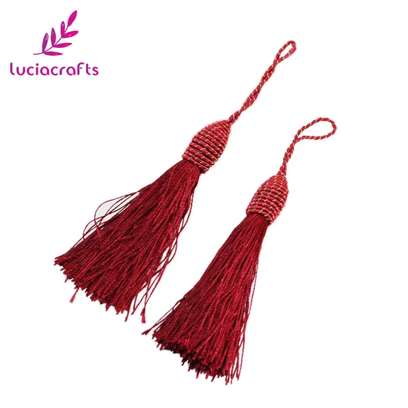 Lucia crafts 2 шт./Партия 15 см разные цвета Праздничная кисточка DIY сумка для одежды подвесные материалы аксессуары I0107