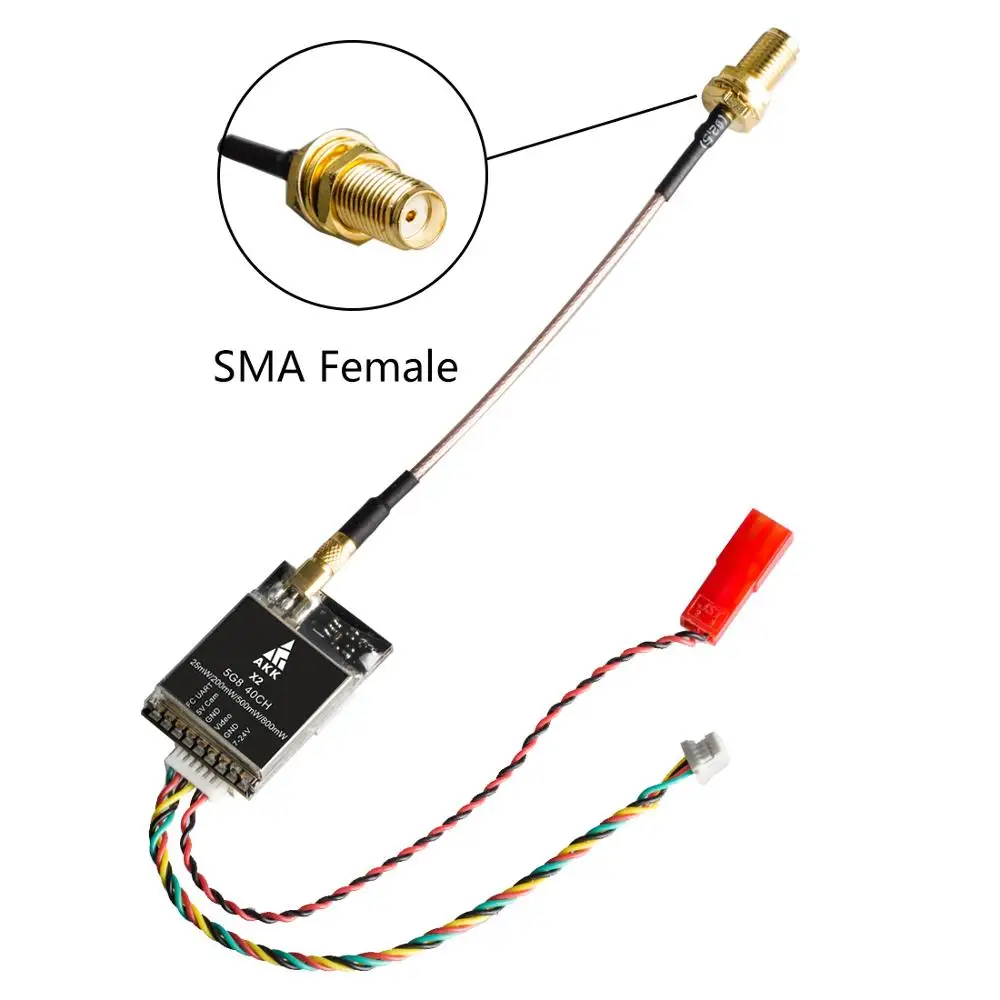 АКК X2 5,8 ГГц 40CH 0,01 mW/25 mW/200 mW/500 mW/800 МВт переключаемый fpv-передатчик совместим с Betaflight OSD FC - Цвет: X2-MMCX-SMA