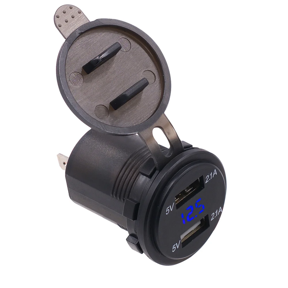2019 горячее USB зарядное устройство 4.2A двойной порт с вольтметром светодиодный