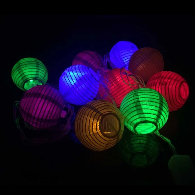 2w Ac110v Input Us Plug 10pcs Colorful Paper Lantern 75mm Diameter 2w Ac110v Input Us Plug 10pcs Colorful Paper Lantern 75mm Diameter Led String Light For Holiday