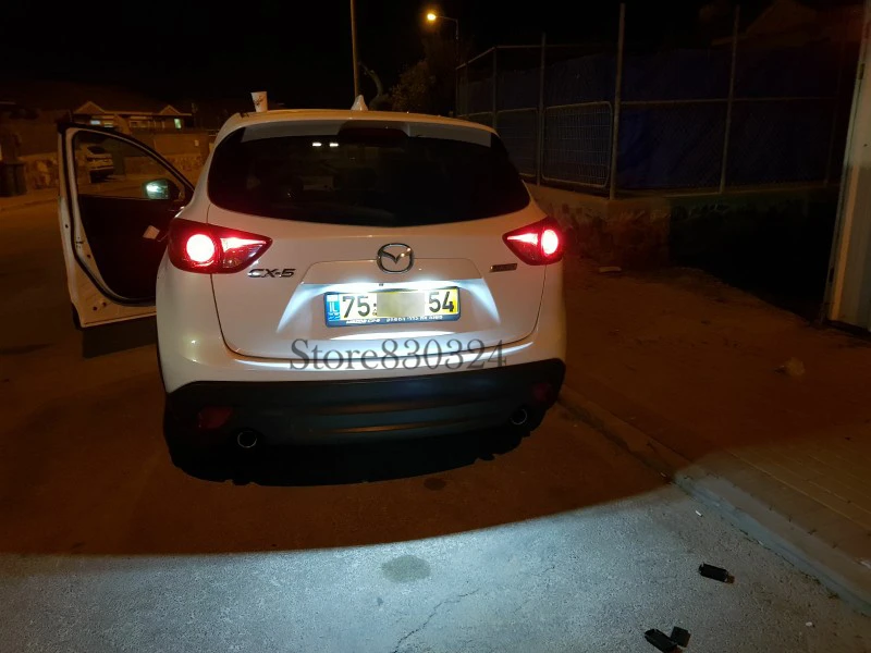 Белый ксеноновый светодиодный фонарь для номерного знака 2 шт. OEM замена Mazda CX 5 Speed