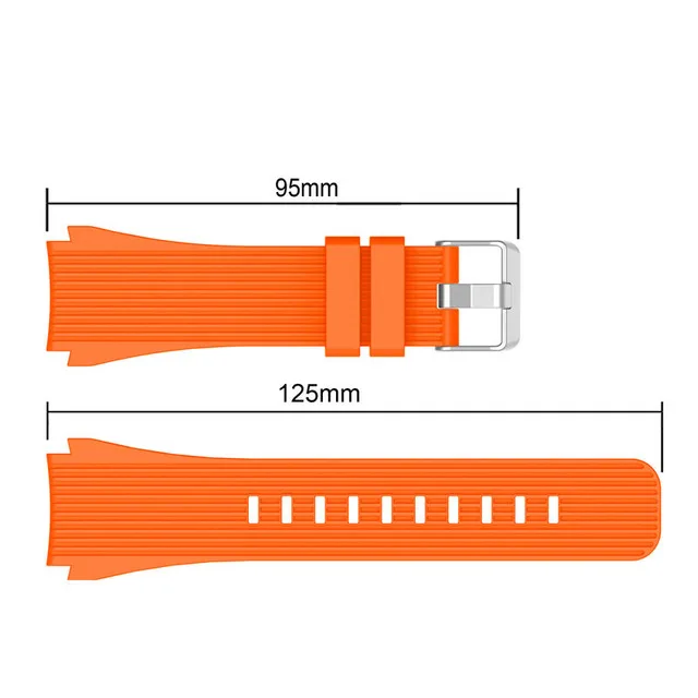 Силиконовый ремешок на запястье для samsung Galaxy Watch 46 мм SM-R800/Galaxy Watch 42 SM-R810 мм умные часы - Цвет: Оранжевый