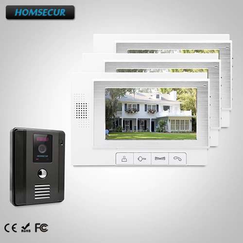 

HOMSECUR 7" Video Door Entry Security Intercom+Outdoor Monitoring for House/Flat TC011-B + TM702-W