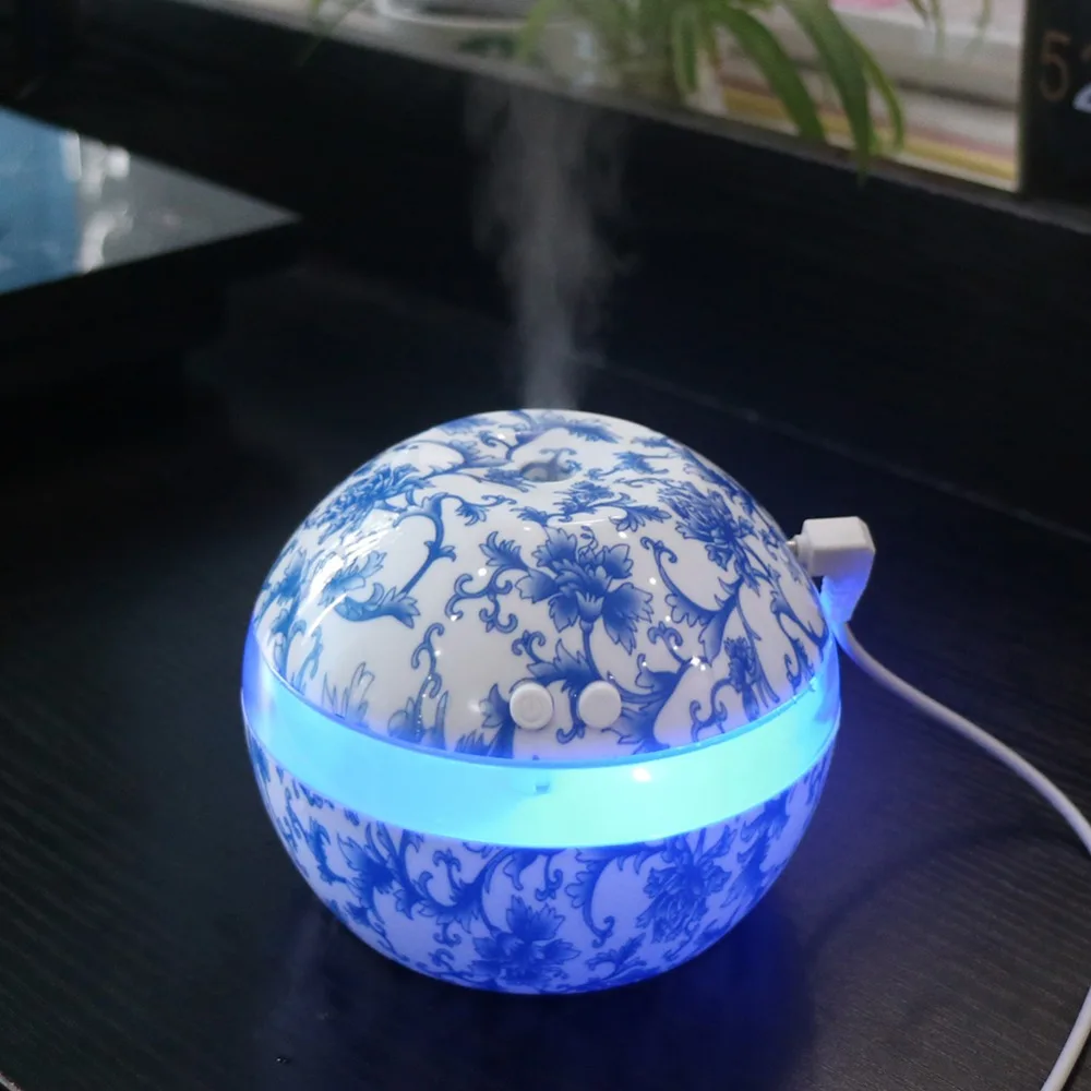 

300ml USB Ultrasonic Air Humidifier Mist Maker 7 Colors Change LED Light Office Home Aroma Essential Oil Diffuser Decoration