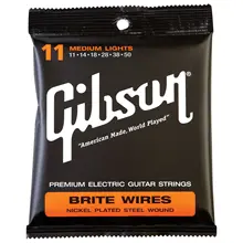 Gibson seg-700ml Brite wires níquel eléctrica Guitarras cuerdas, medio 11-50